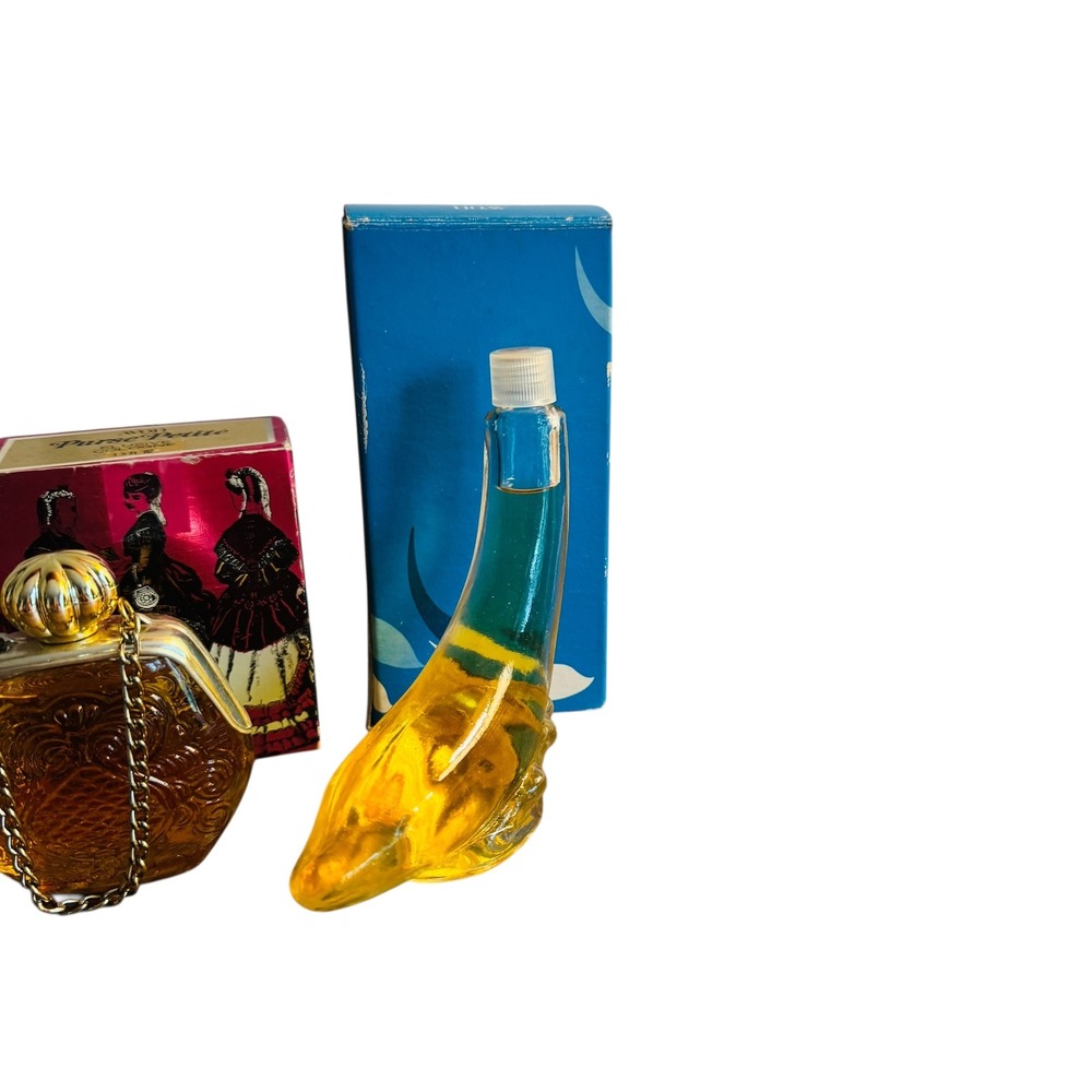 Vtg Avon Cologne Set American Belle Carriage Purse Dolphin Bottles with Boxes - Picture 2 of 6